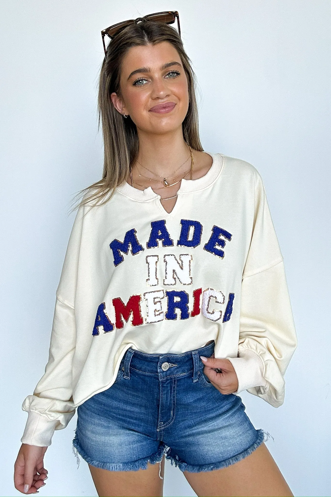 Made In America Graphic Patch Pullover