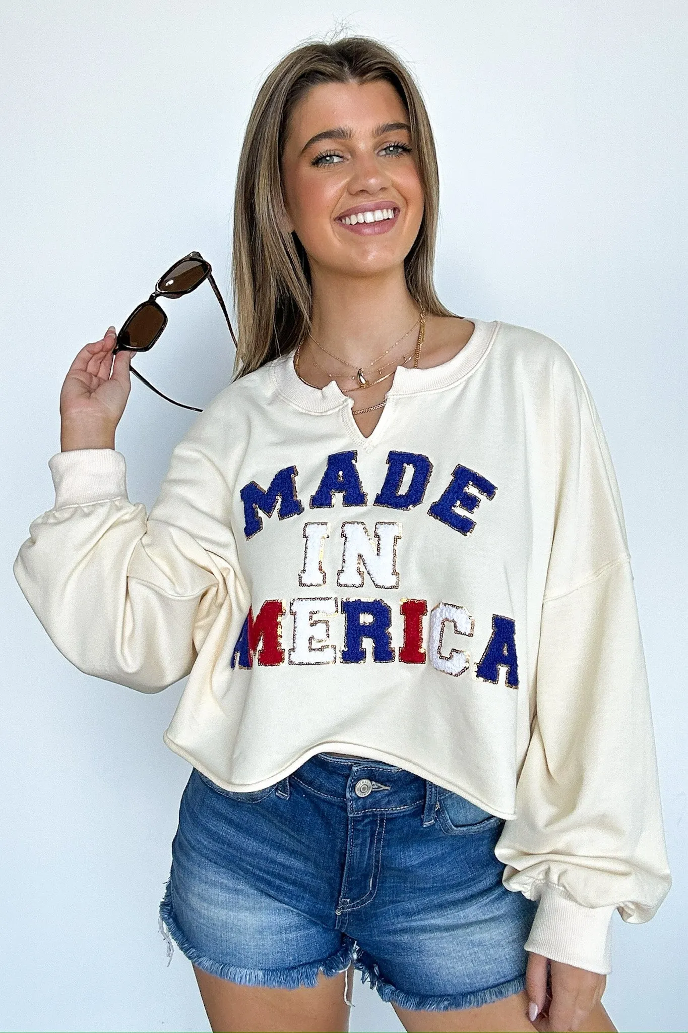 Made In America Graphic Patch Pullover