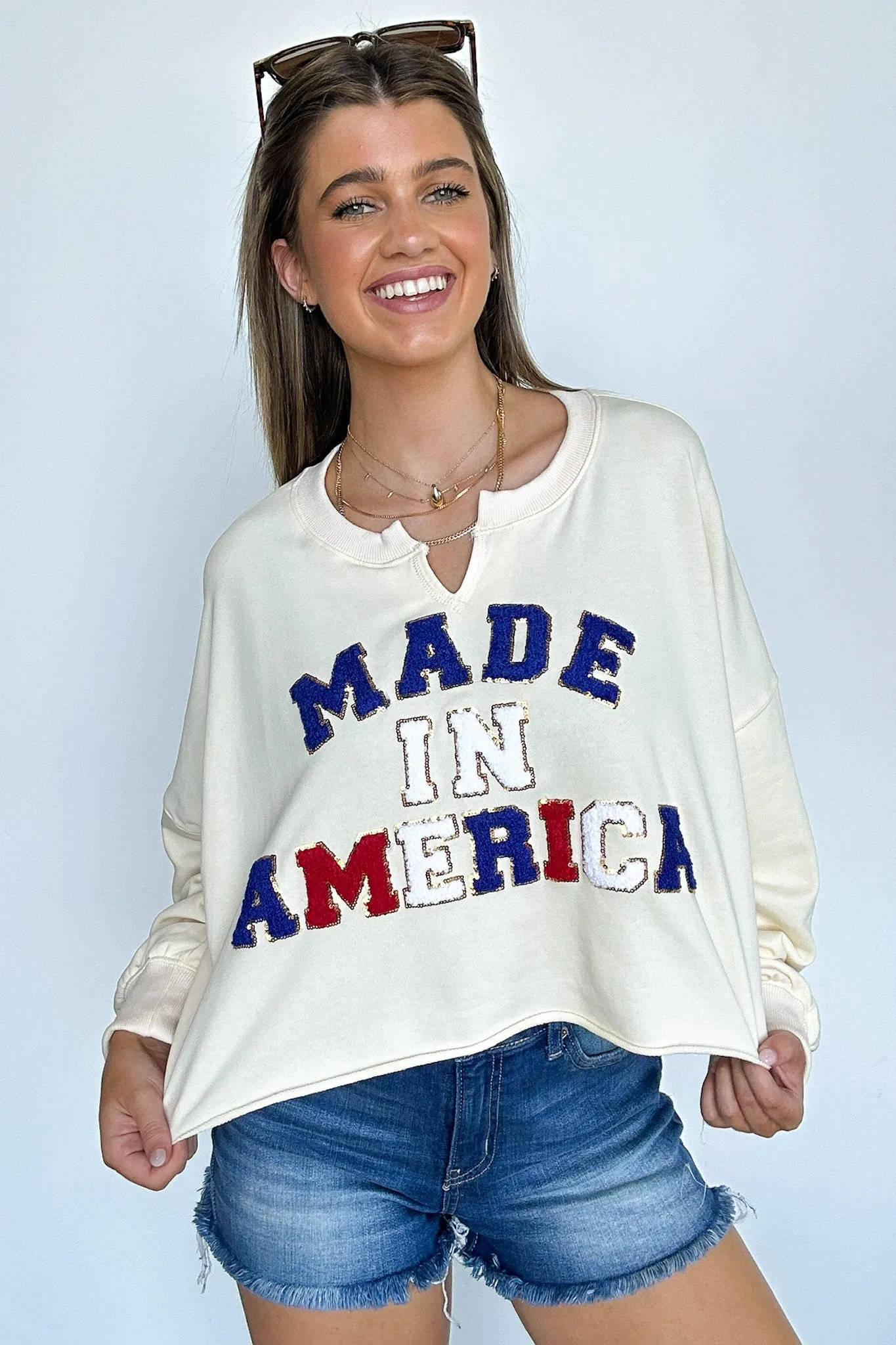 Made In America Graphic Patch Pullover