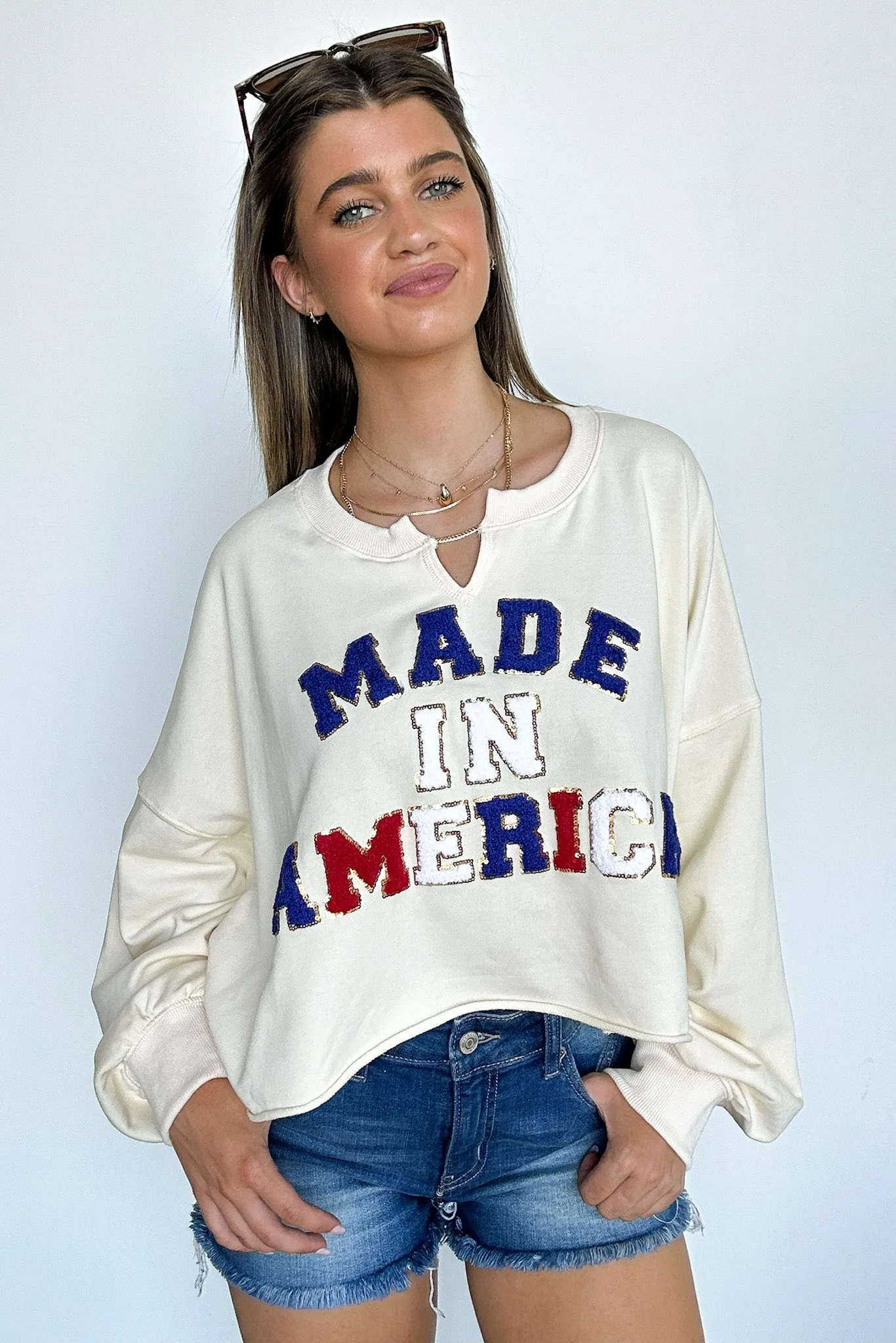 Made In America Graphic Patch Pullover