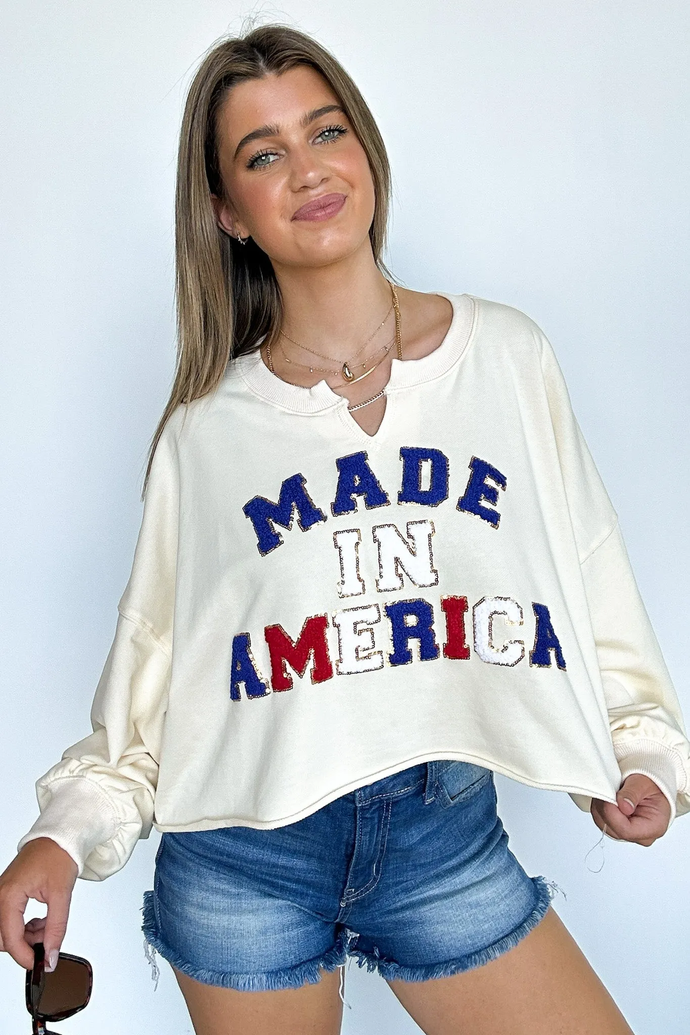 Made In America Graphic Patch Pullover