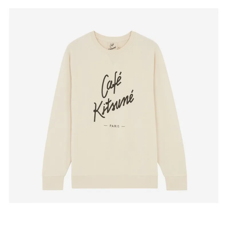 MAISON KITSUNE  |Crew Neck Rib Long Sleeves Plain Cotton Logo