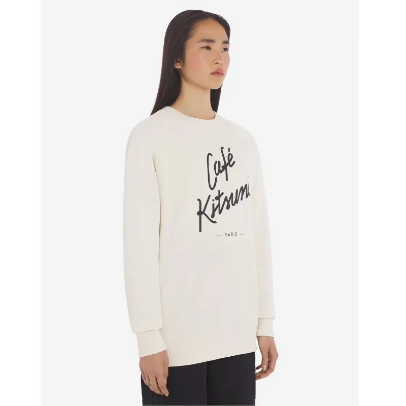 MAISON KITSUNE  |Crew Neck Rib Long Sleeves Plain Cotton Logo