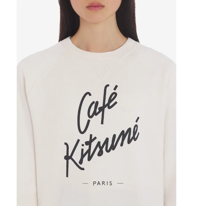 MAISON KITSUNE  |Crew Neck Rib Long Sleeves Plain Cotton Logo