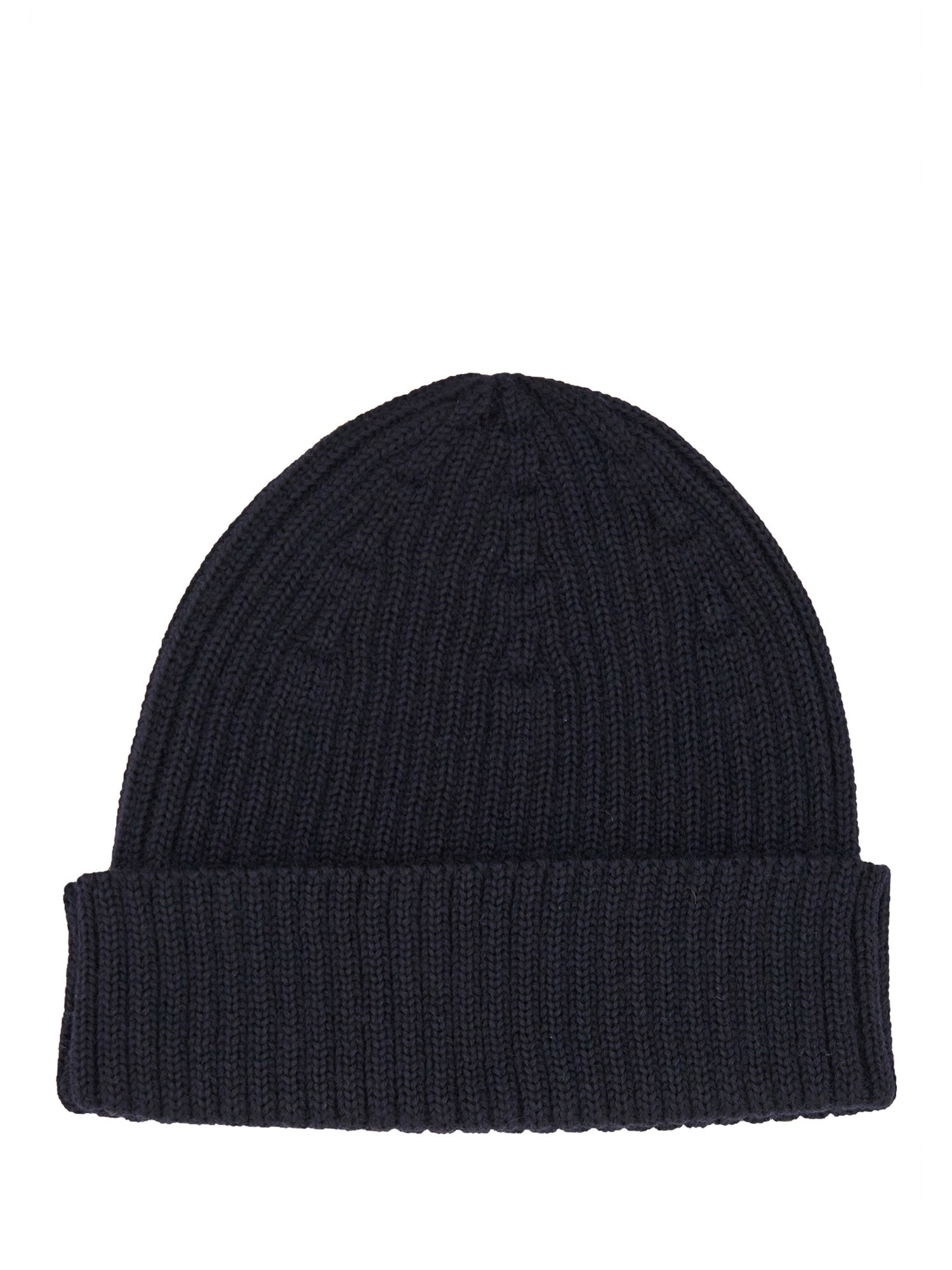 MAISON KITSUNÉ    RIBBED WOOL BEANIE HAT WITH FOX HEAD