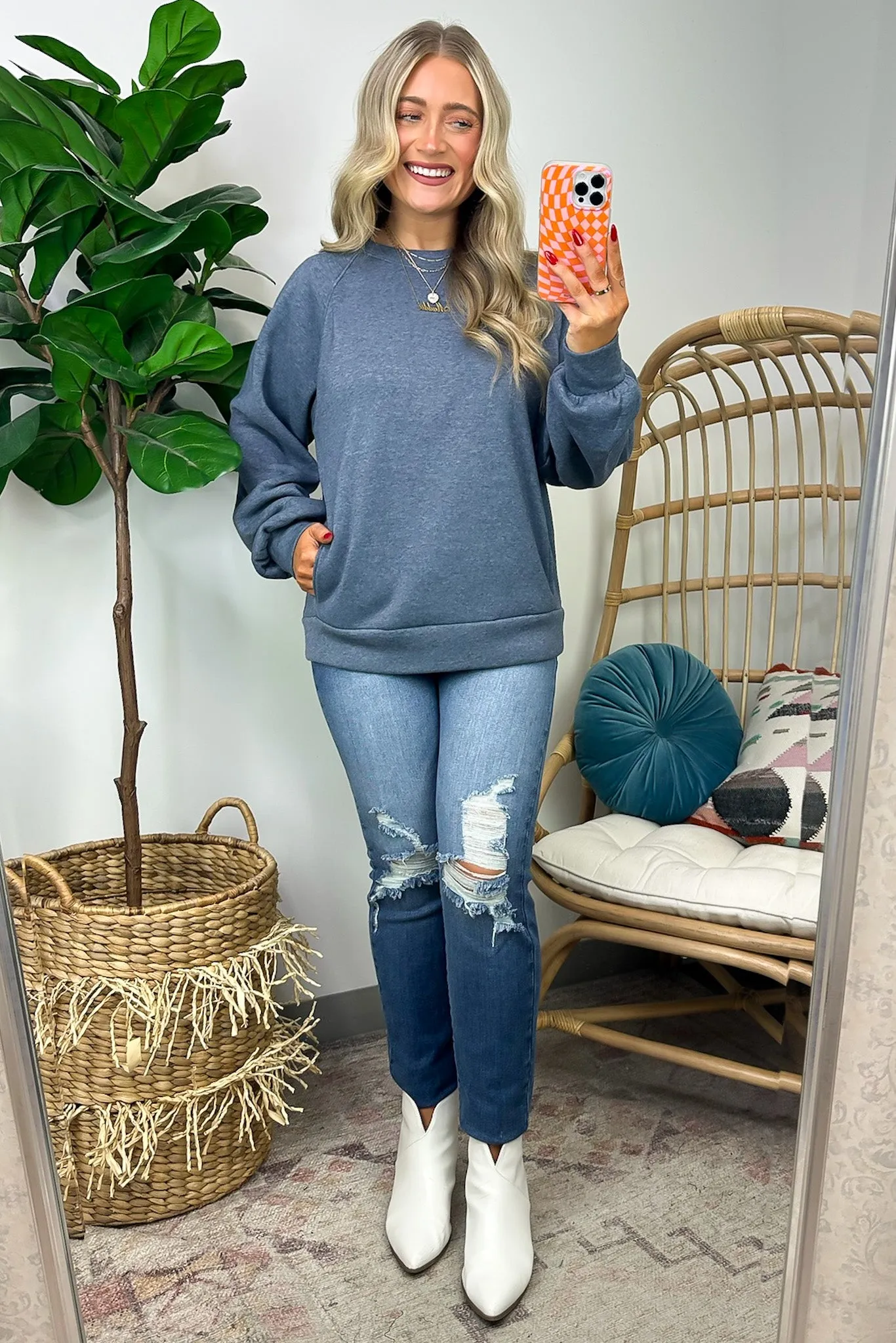 Maryana Long Sleeve Relaxed Sweatshirt - FINAL SALE