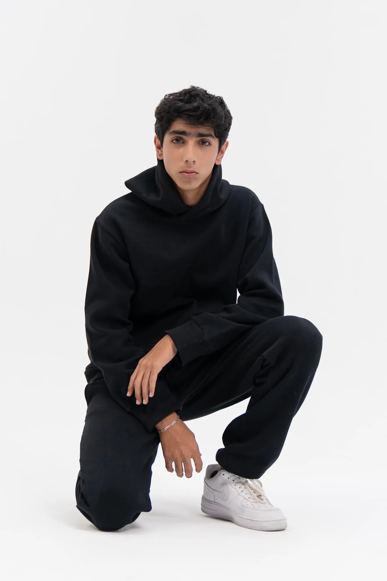 Men's Hoodie in Fleece - Black