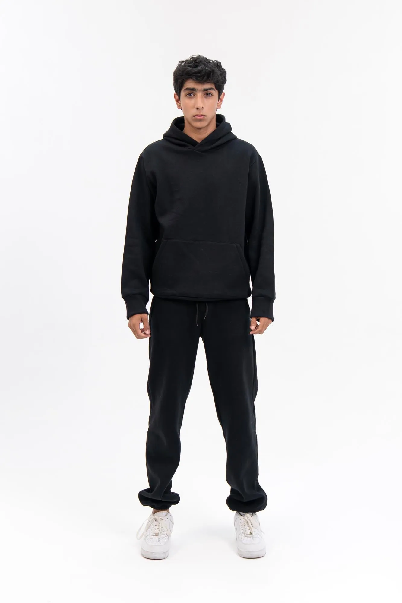 Men's Hoodie in Fleece - Black