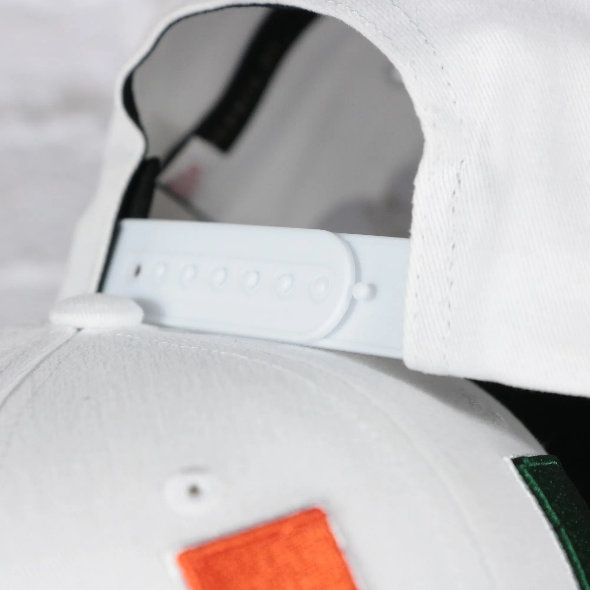 Miami Hurricanes NCAA All in Pro Green Bottom | White Snapback Hat