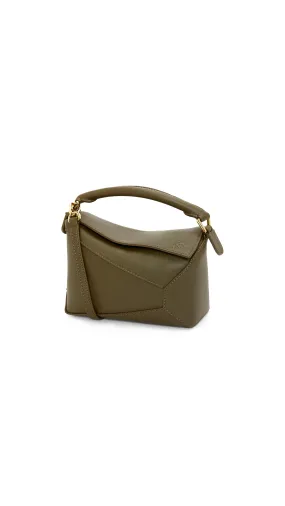 Mini Puzzle Bag in Classic Calfskin - Khaki Green