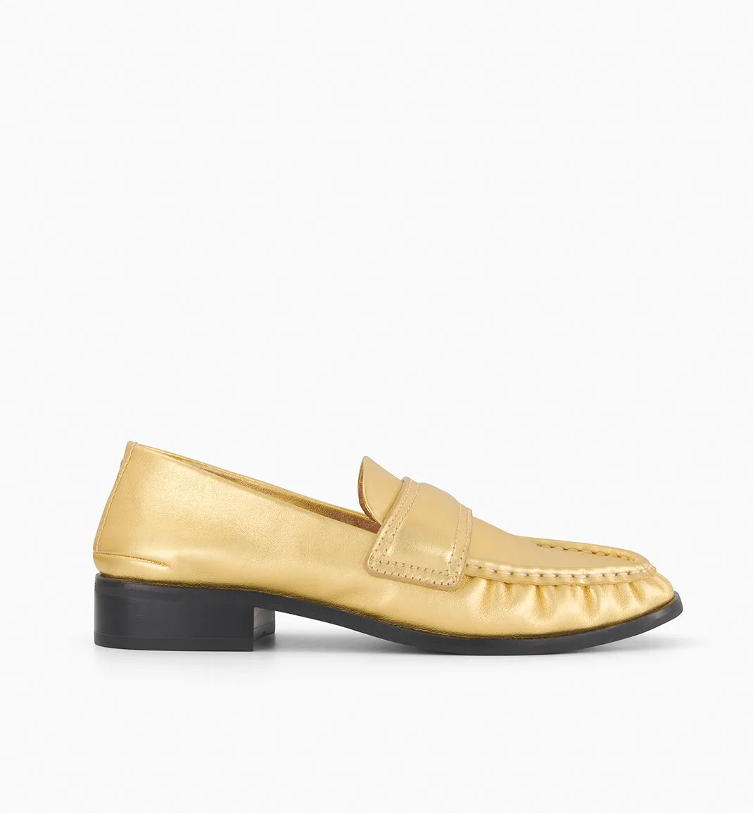 Miro Leather Loafer | Gold