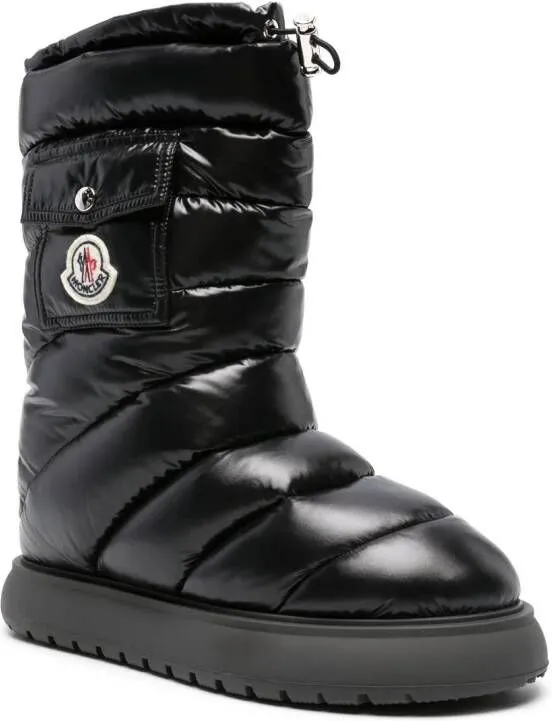 Moncler Gaia logo-patch snow boots Black