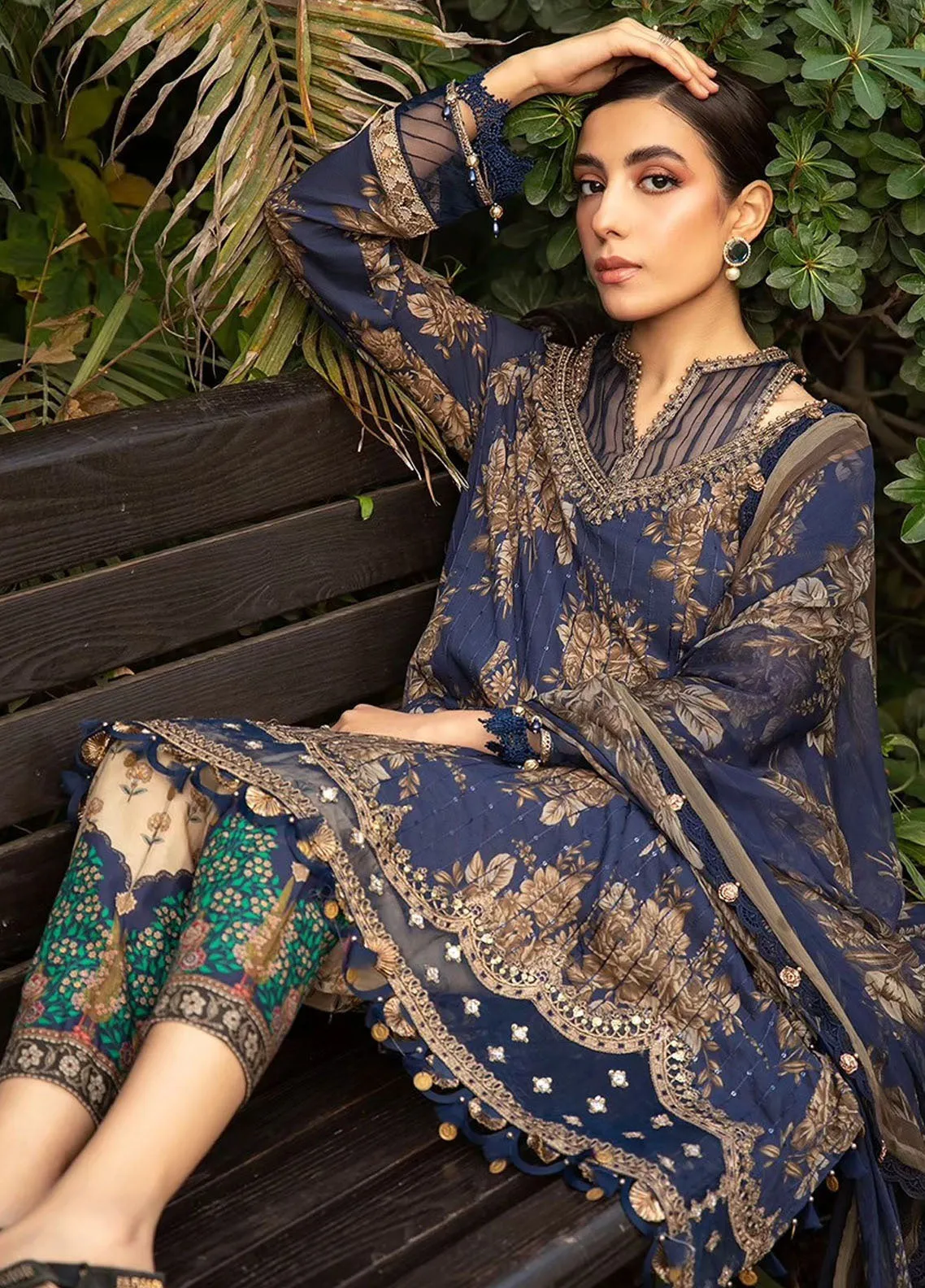 M.Prints By Maria B Embroidered Lawn Unstitched 3 Piece Suit - MB24MPL 10B