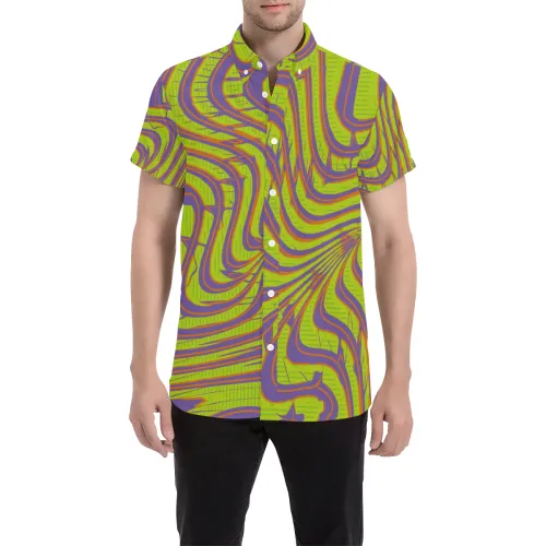 Mystery Machine Psychedelia Short Sleeve Button Up Shirt