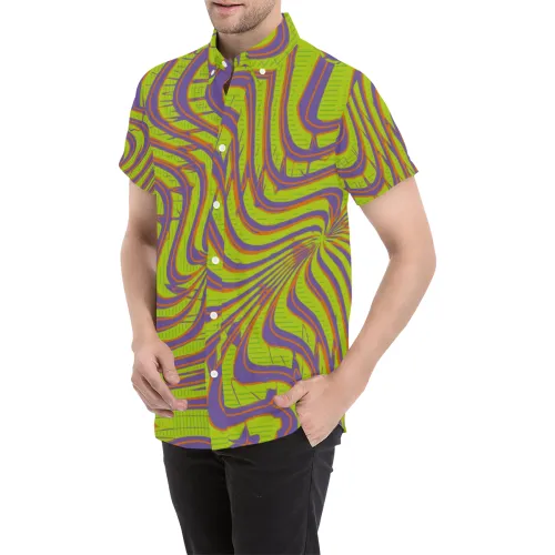 Mystery Machine Psychedelia Short Sleeve Button Up Shirt