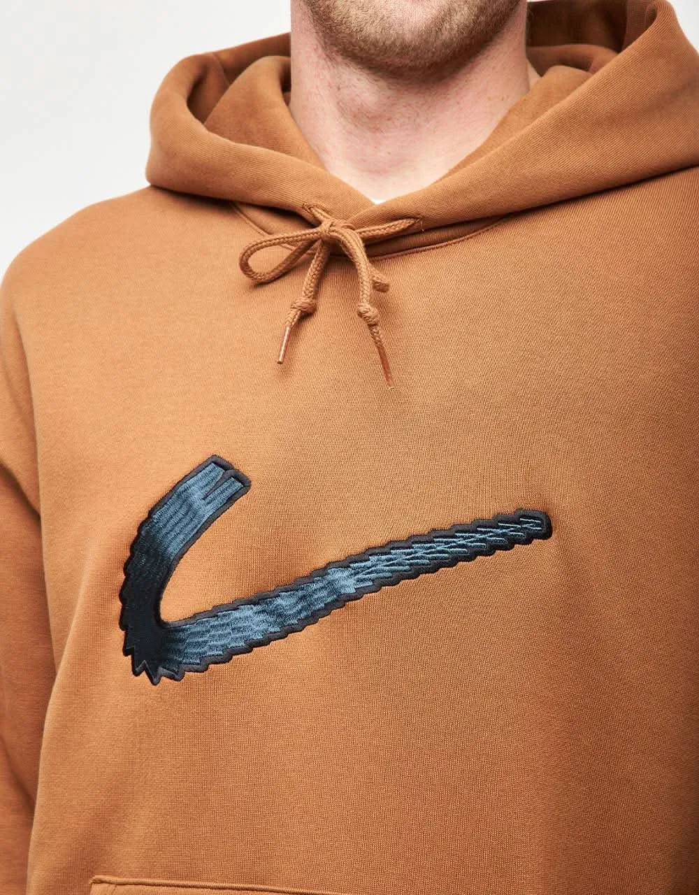 Nike SB N Swoosh Pullover Hoodie - Light British Tan/White