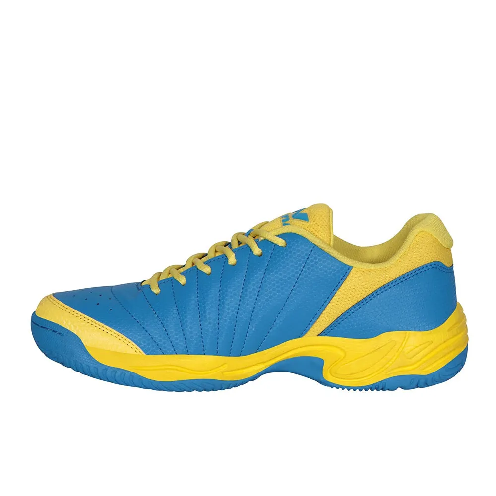 Nivia Rapid-2018 Badminton Shoe (Yellow/A.Blue)