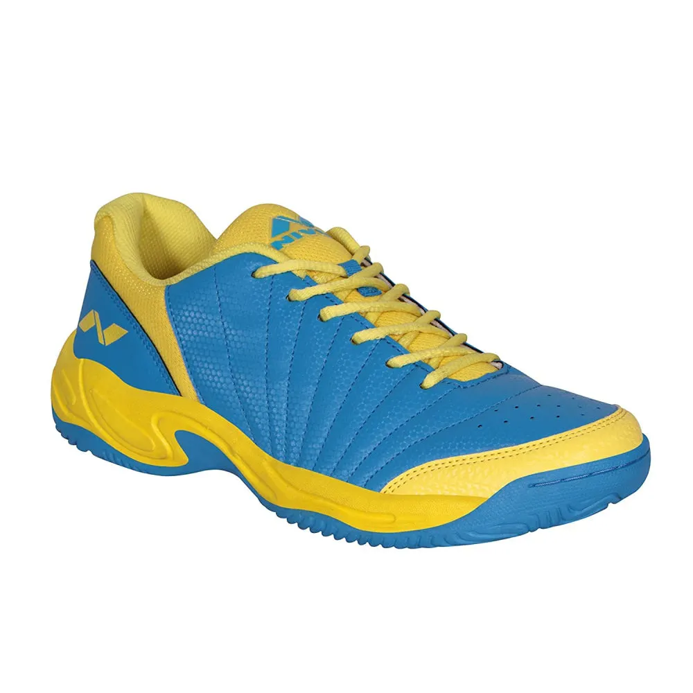 Nivia Rapid-2018 Badminton Shoe (Yellow/A.Blue)