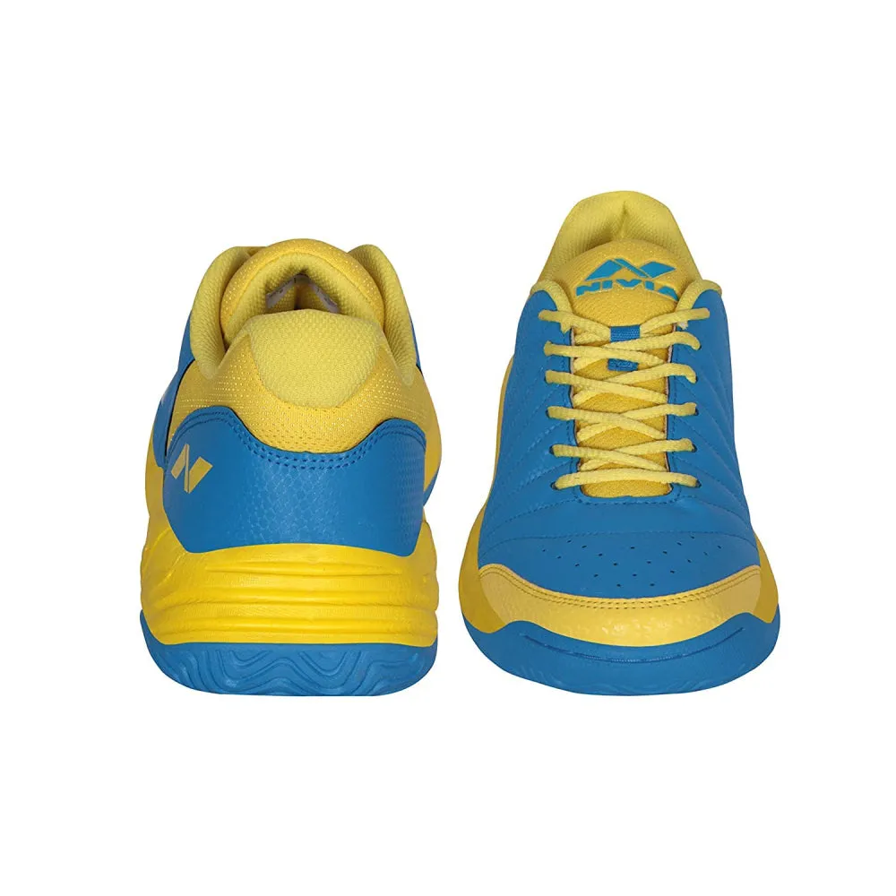 Nivia Rapid-2018 Badminton Shoe (Yellow/A.Blue)