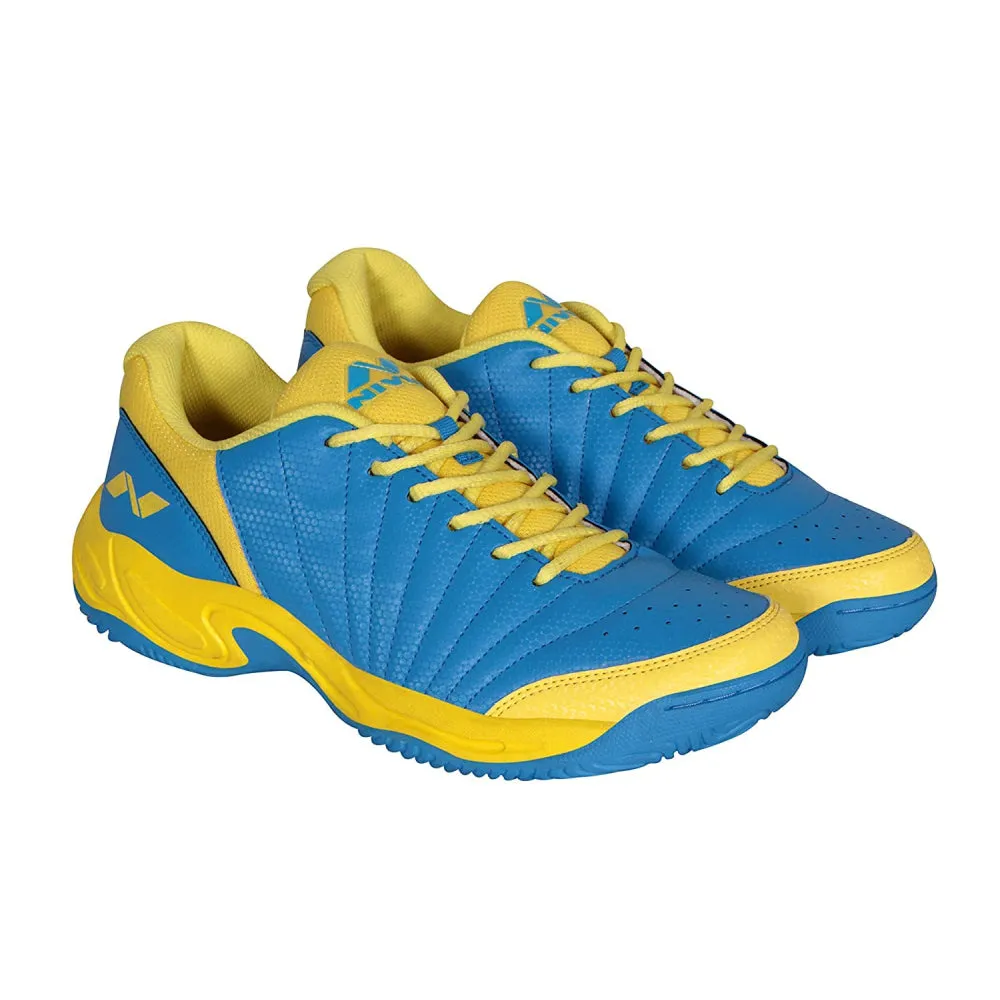 Nivia Rapid-2018 Badminton Shoe (Yellow/A.Blue)