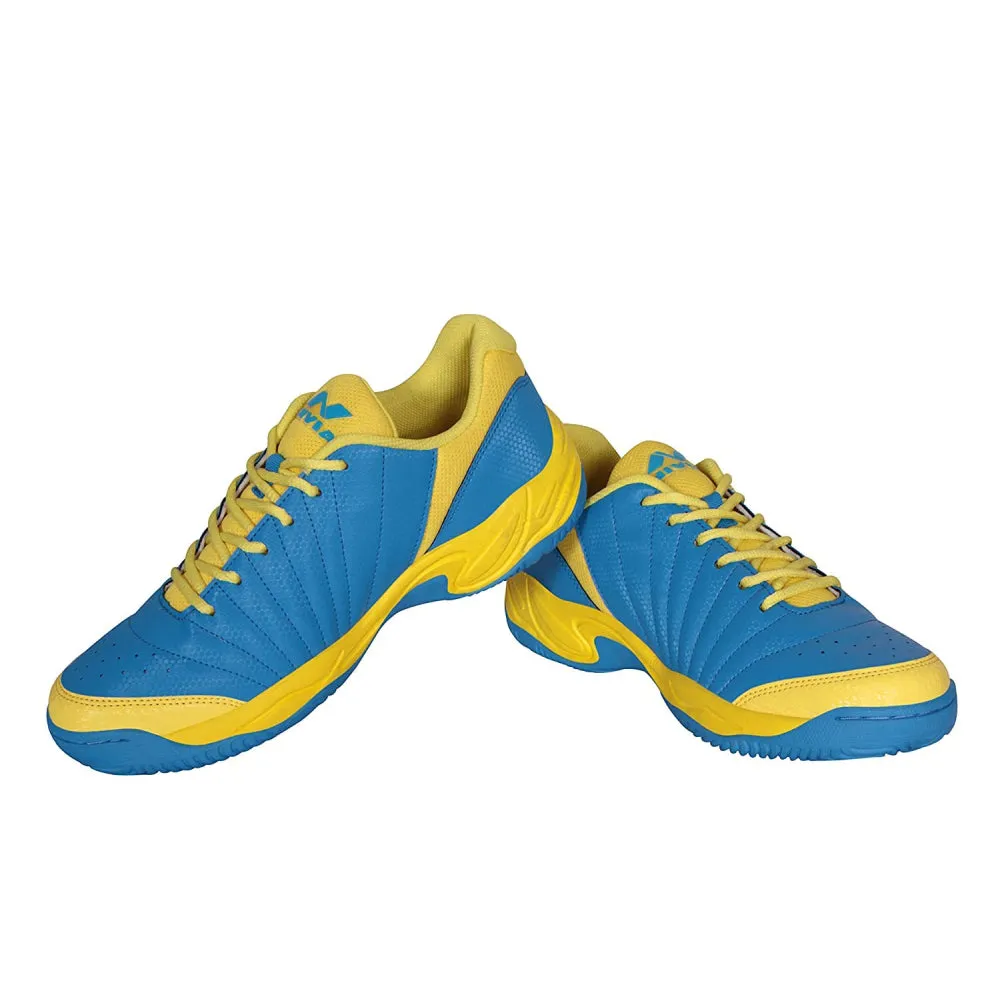 Nivia Rapid-2018 Badminton Shoe (Yellow/A.Blue)