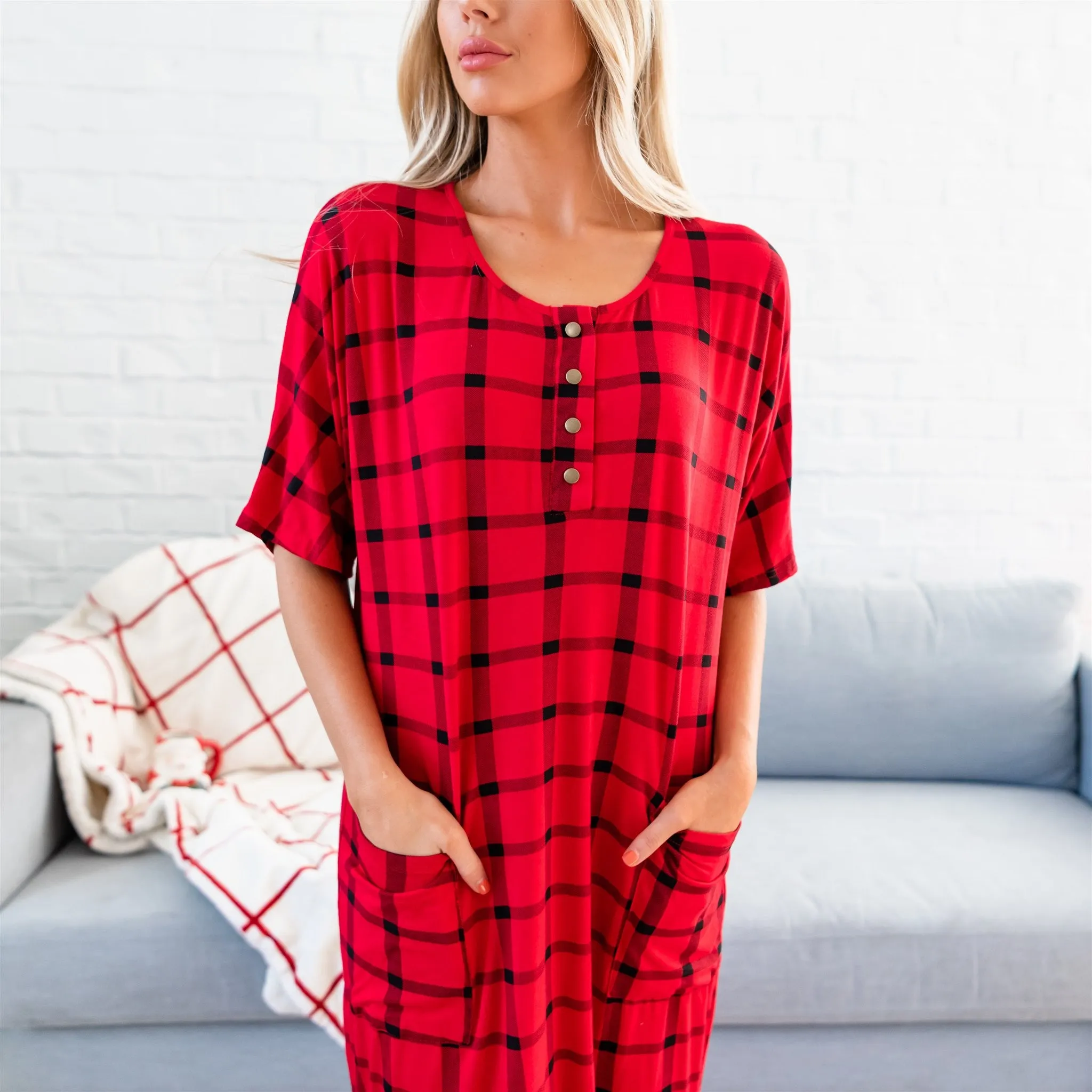 Noel House Dress: Red Plaid