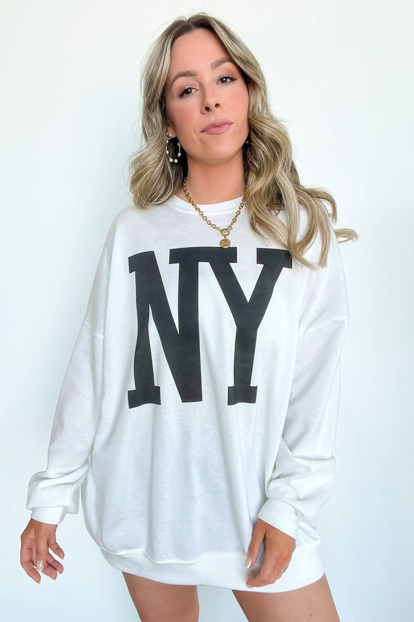 NY Oversized Graphic Sweatshirt - FINAL SALE