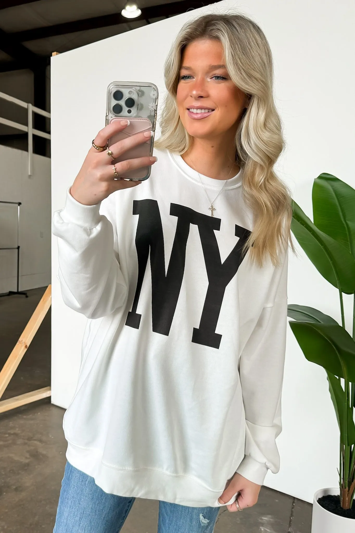 NY Oversized Graphic Sweatshirt - FINAL SALE