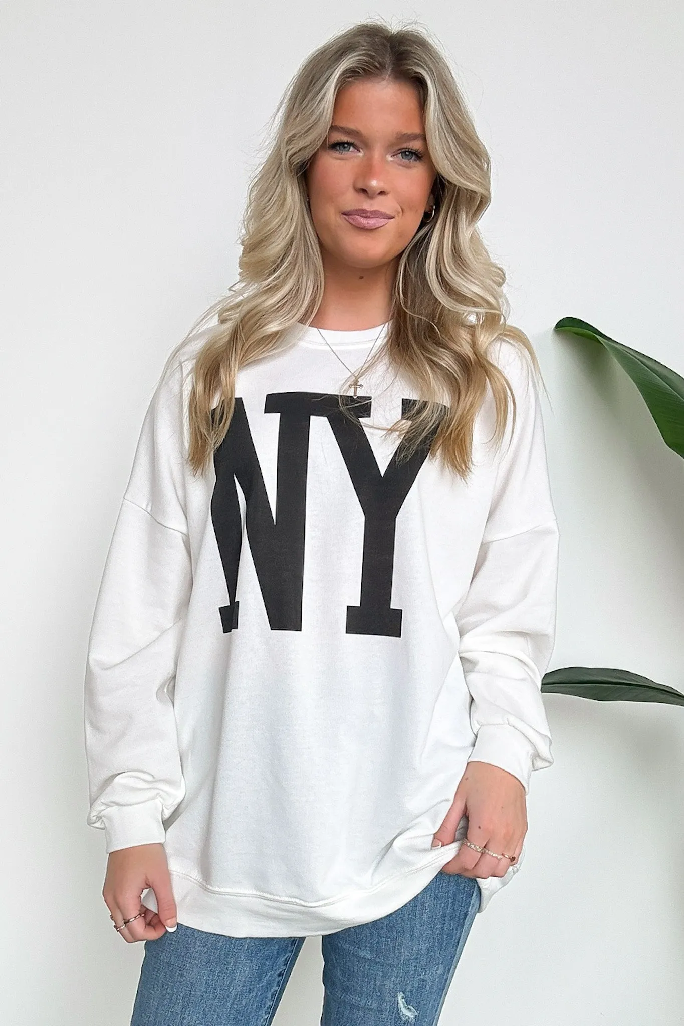 NY Oversized Graphic Sweatshirt - FINAL SALE