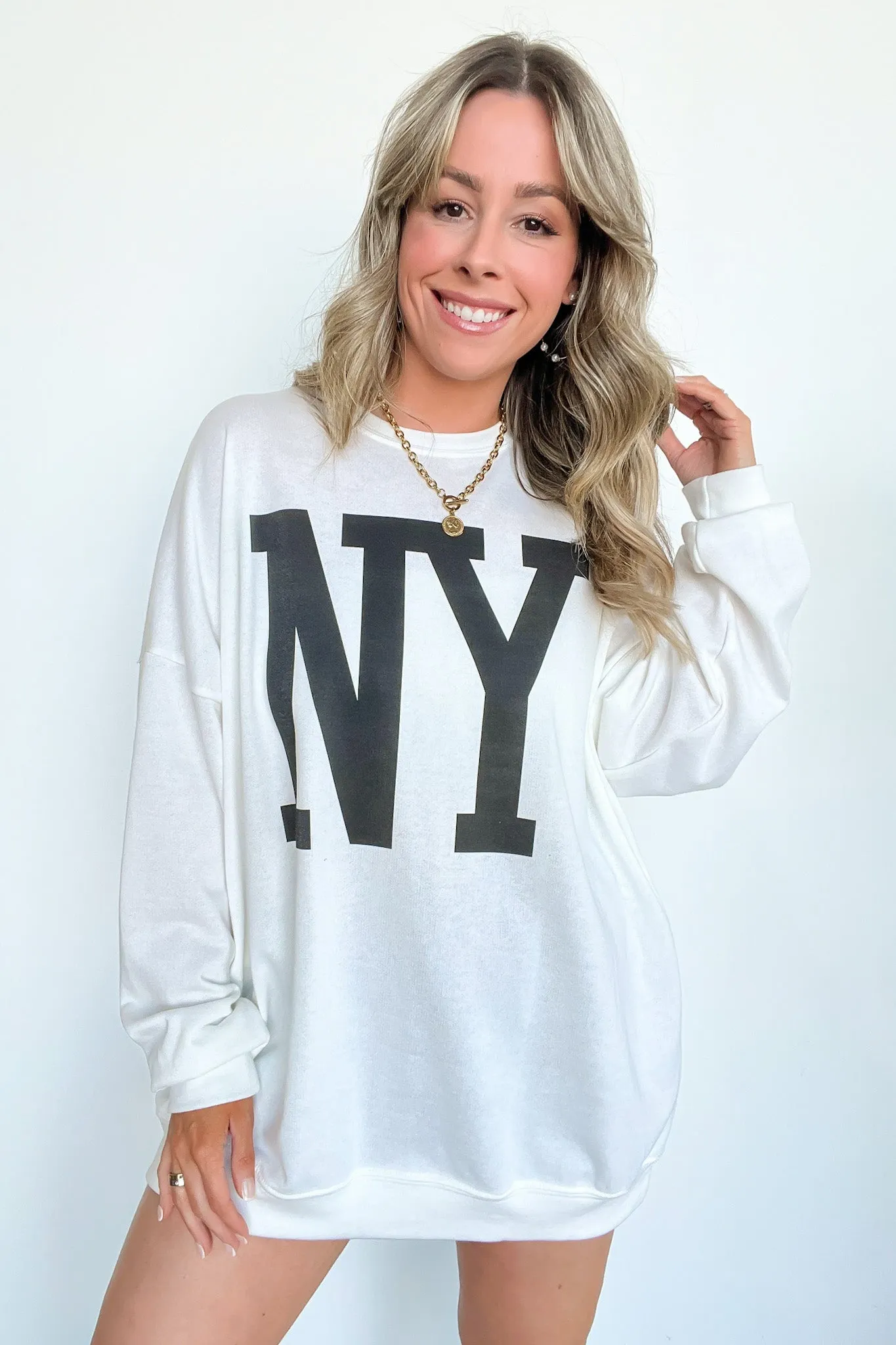 NY Oversized Graphic Sweatshirt - FINAL SALE