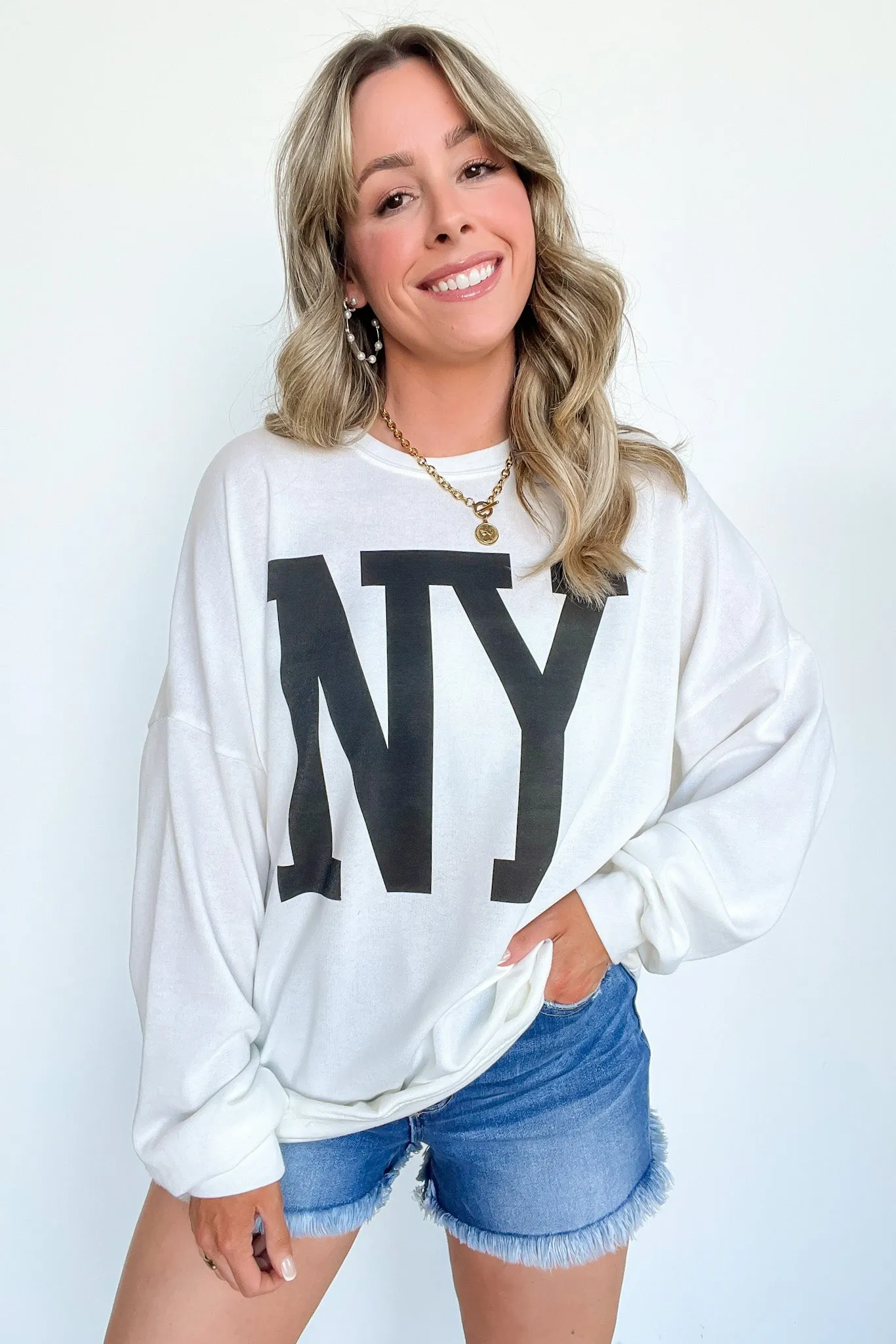 NY Oversized Graphic Sweatshirt - FINAL SALE