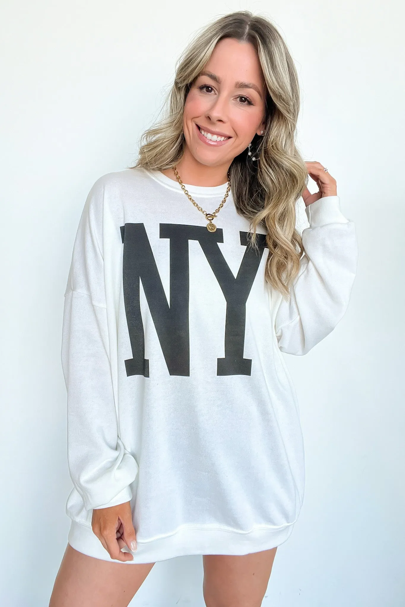 NY Oversized Graphic Sweatshirt - FINAL SALE