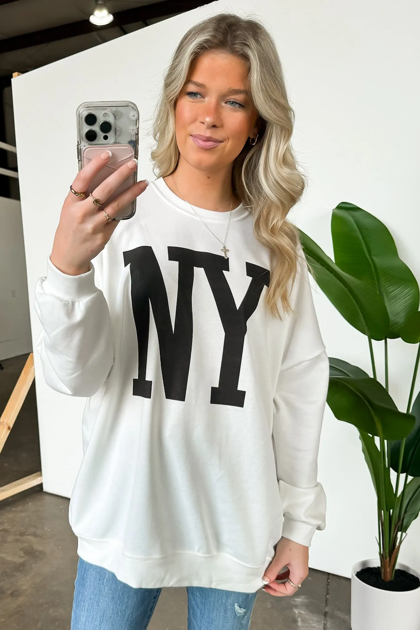 NY Oversized Graphic Sweatshirt - FINAL SALE