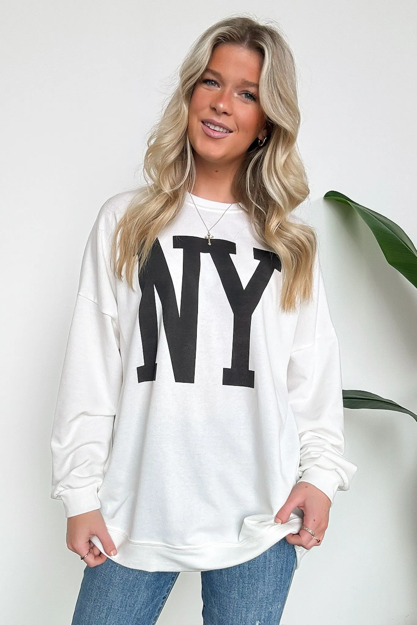 NY Oversized Graphic Sweatshirt - FINAL SALE