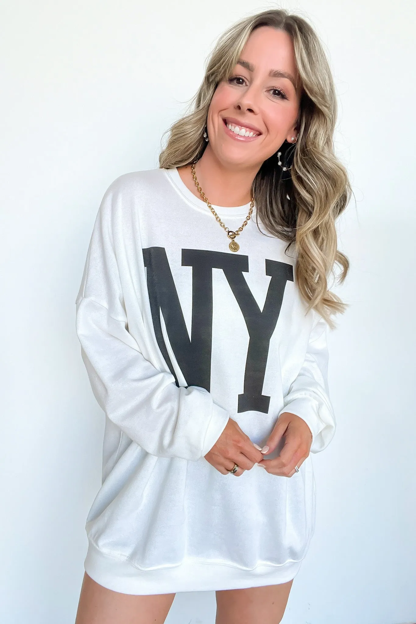 NY Oversized Graphic Sweatshirt - FINAL SALE