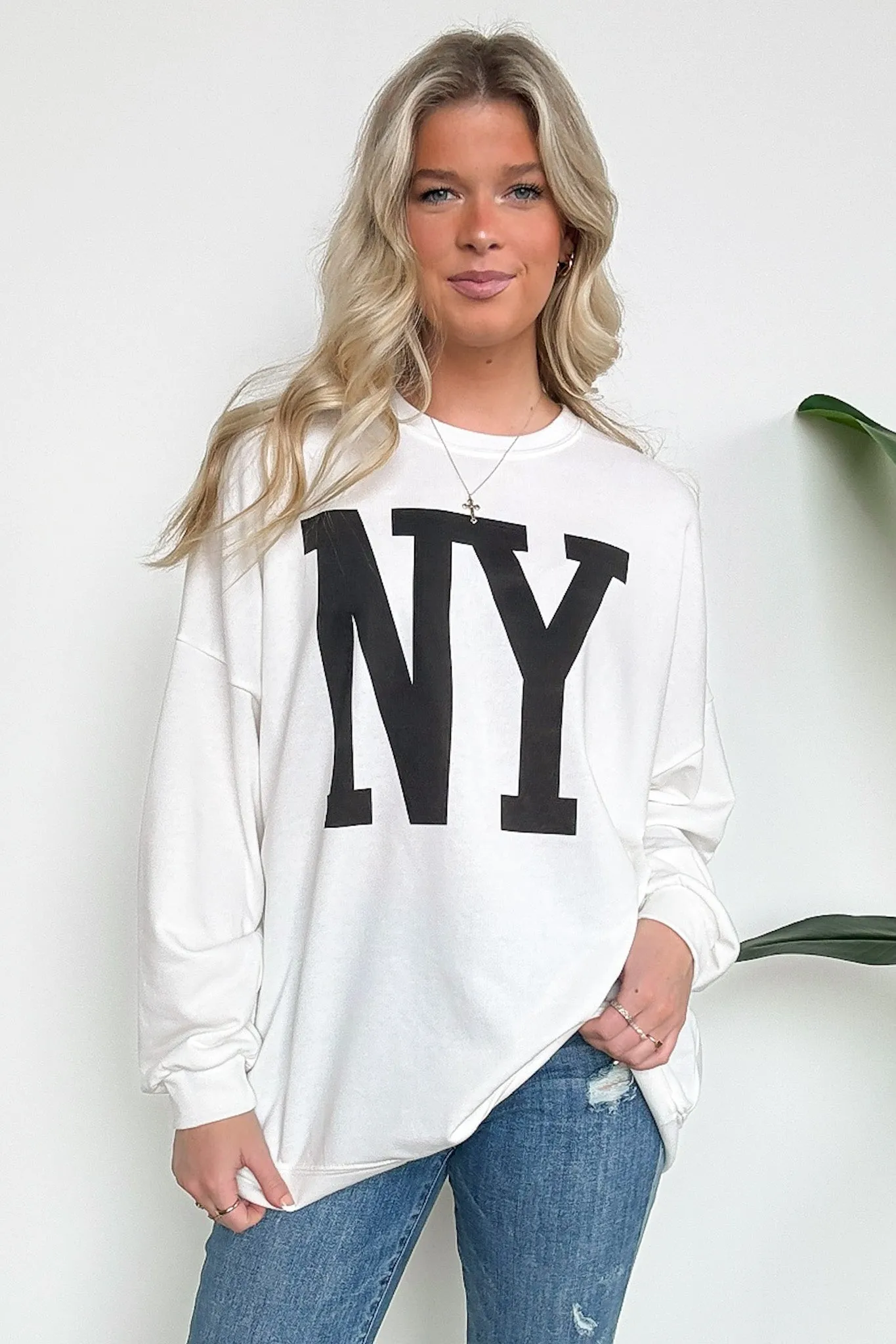 NY Oversized Graphic Sweatshirt - FINAL SALE