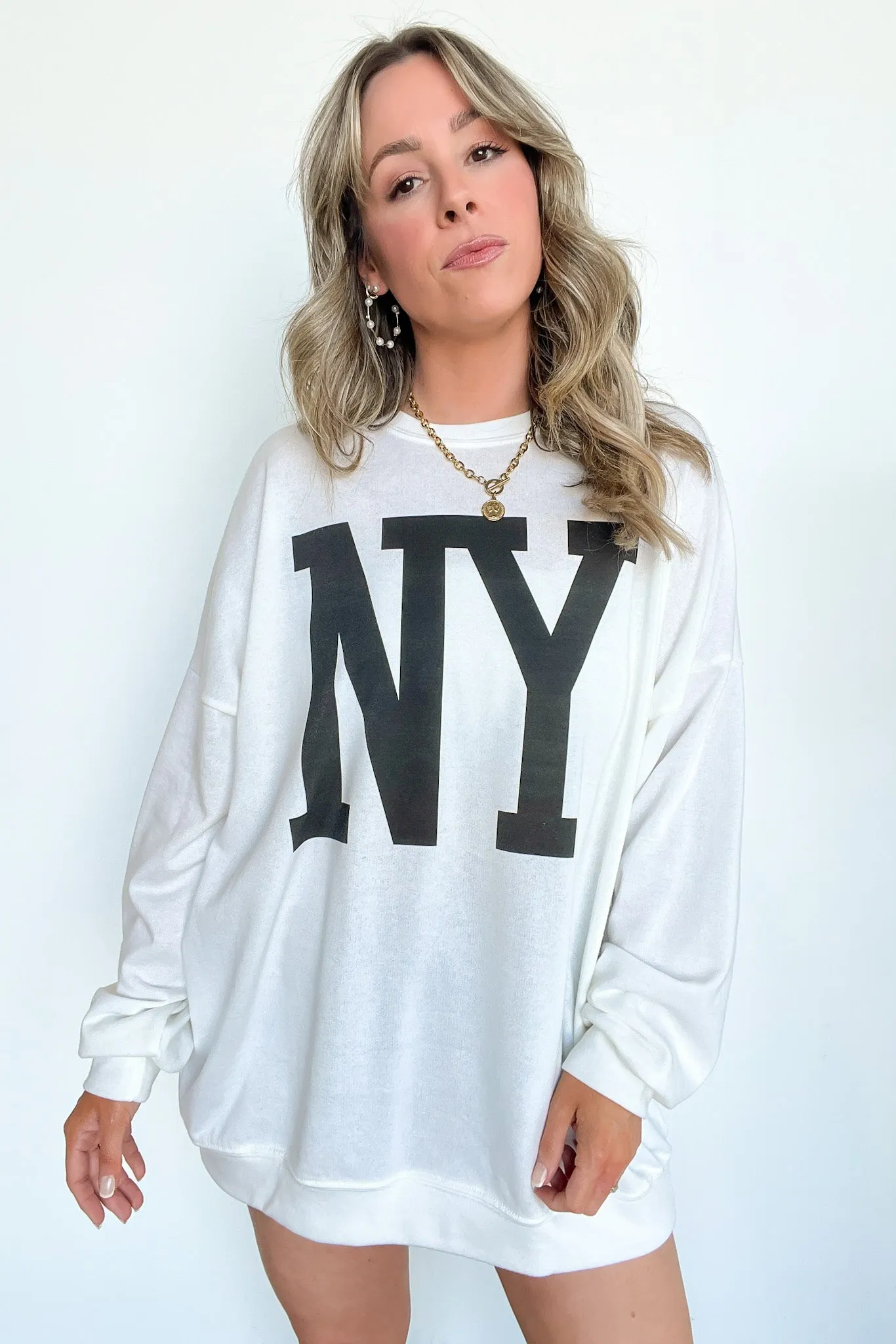 NY Oversized Graphic Sweatshirt - FINAL SALE