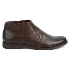 Olivier Men's leather winter boots Jodhpur boots 903KZ brown