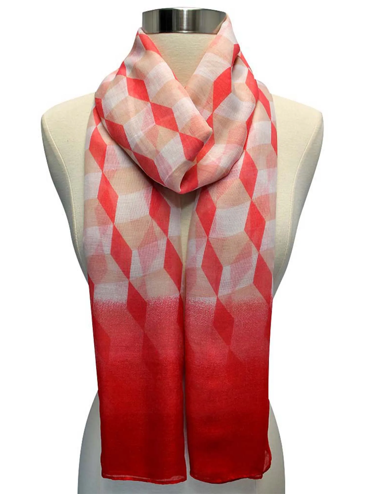 Ombre Diamond Print Scarf Wrap