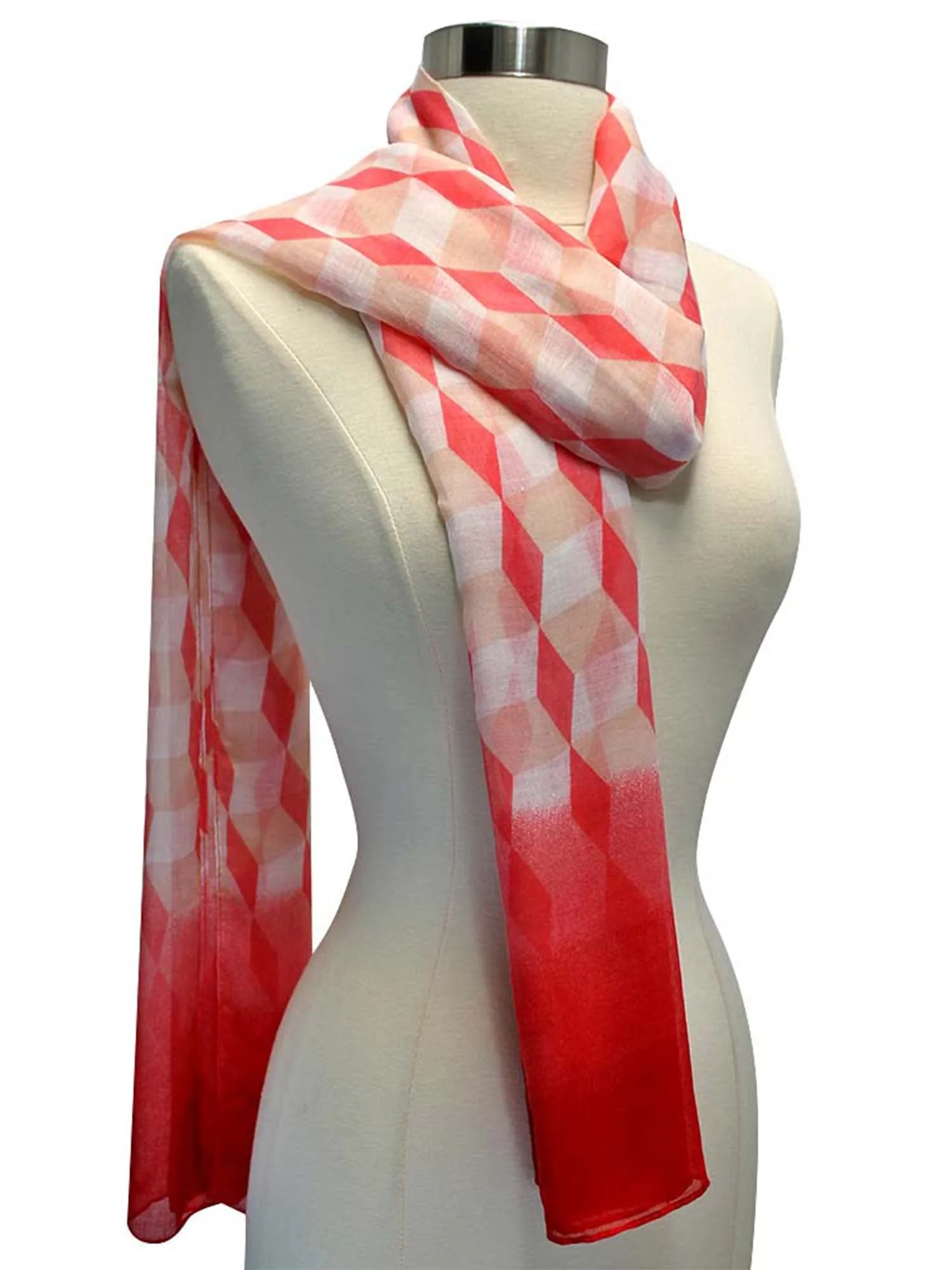 Ombre Diamond Print Scarf Wrap