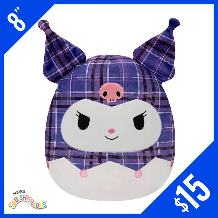 Original Squishmallows! Hello Kitty Plaid: Kuromi 8