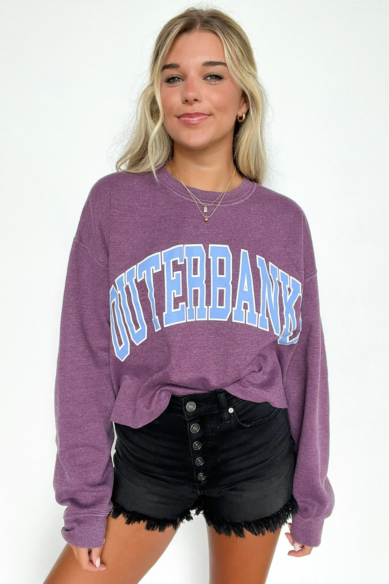 Outer Banks Graphic Cropped Sweatshirt