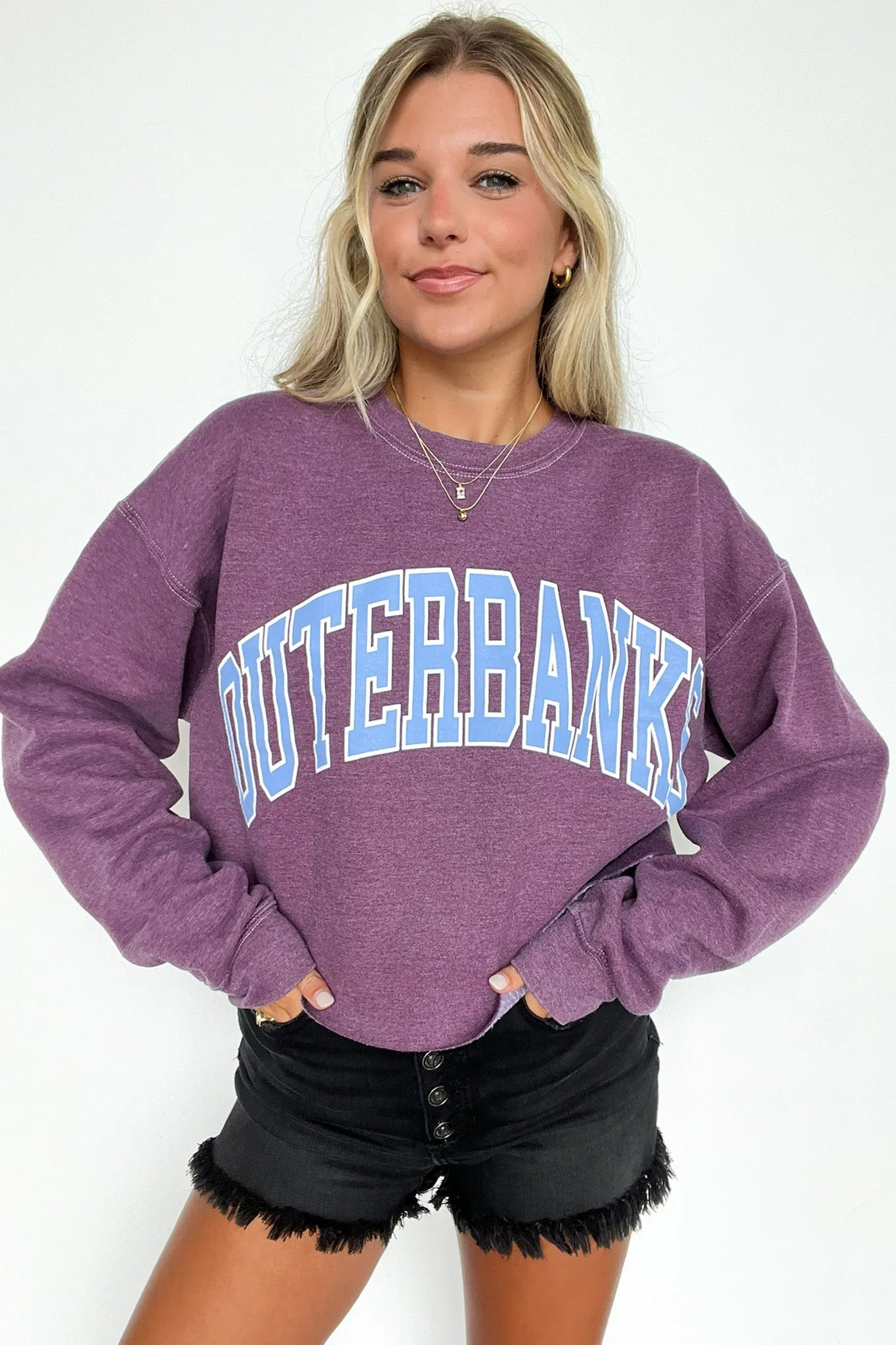 Outer Banks Graphic Cropped Sweatshirt