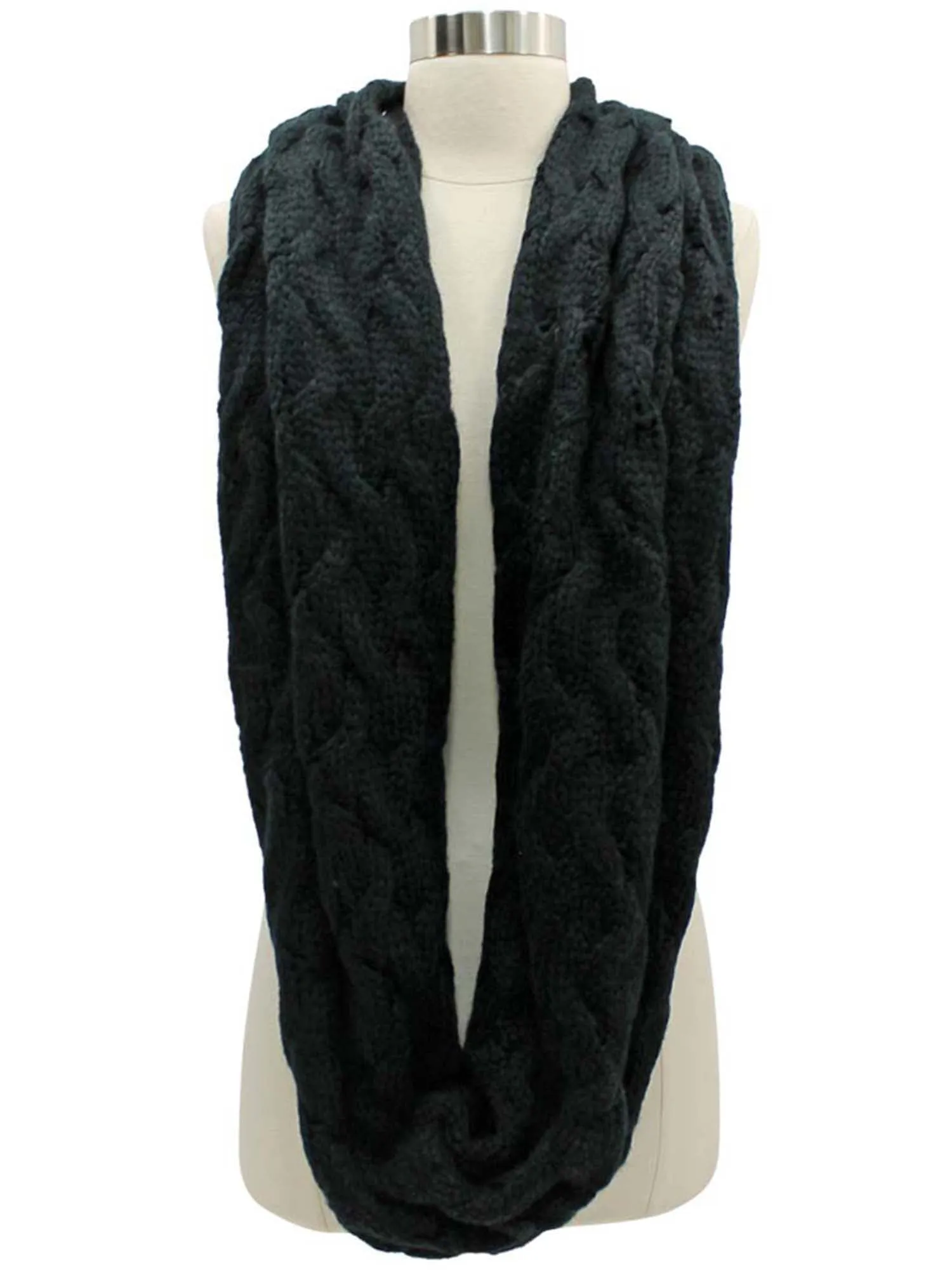 Oversize Chunky Cable Knit Unisex Infinity Scarf