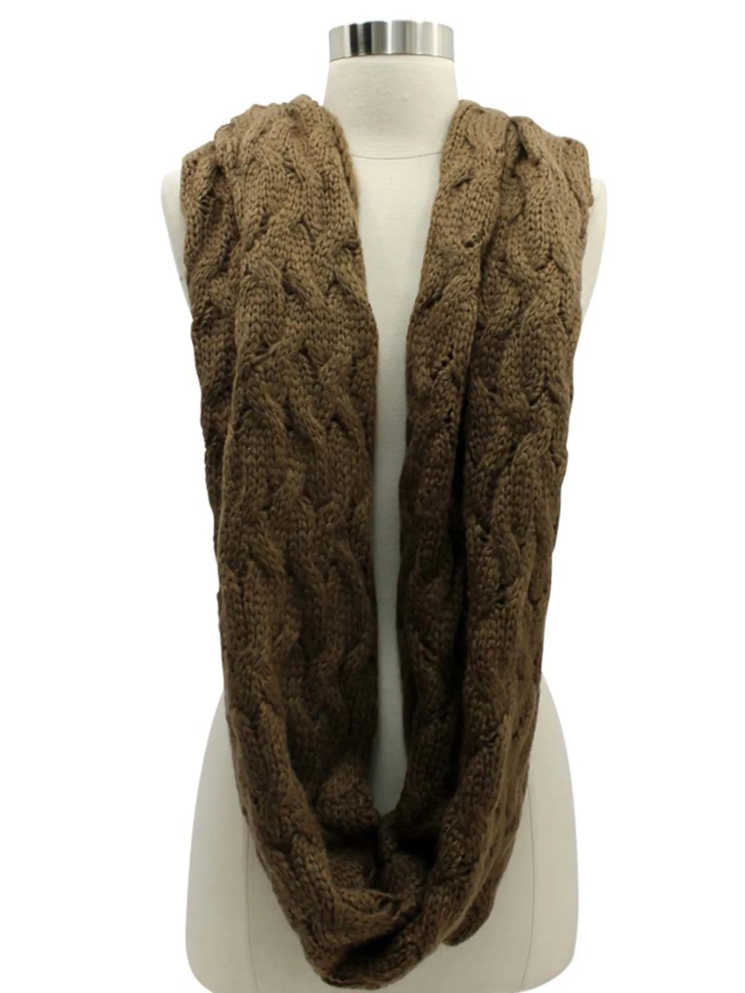 Oversize Chunky Cable Knit Unisex Infinity Scarf