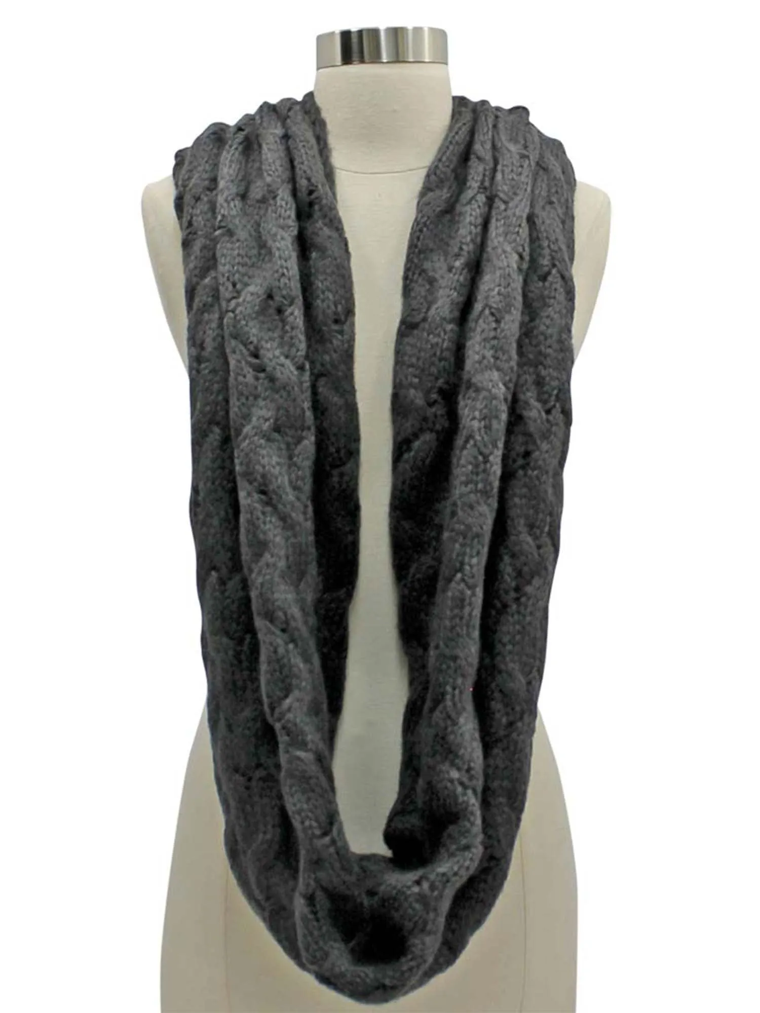 Oversize Chunky Cable Knit Unisex Infinity Scarf