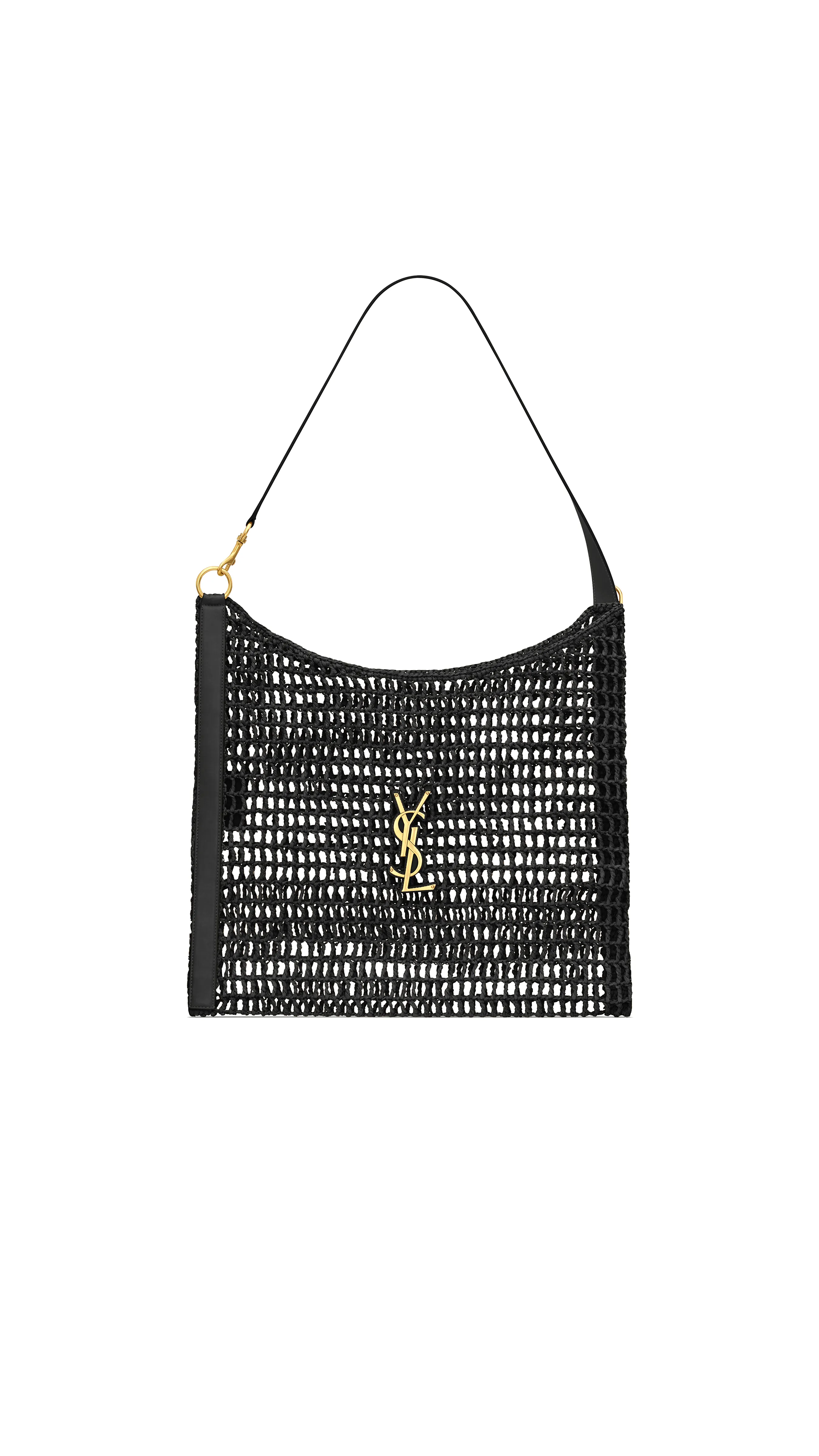 Oxalis Bag in Raffia Macramé - Black