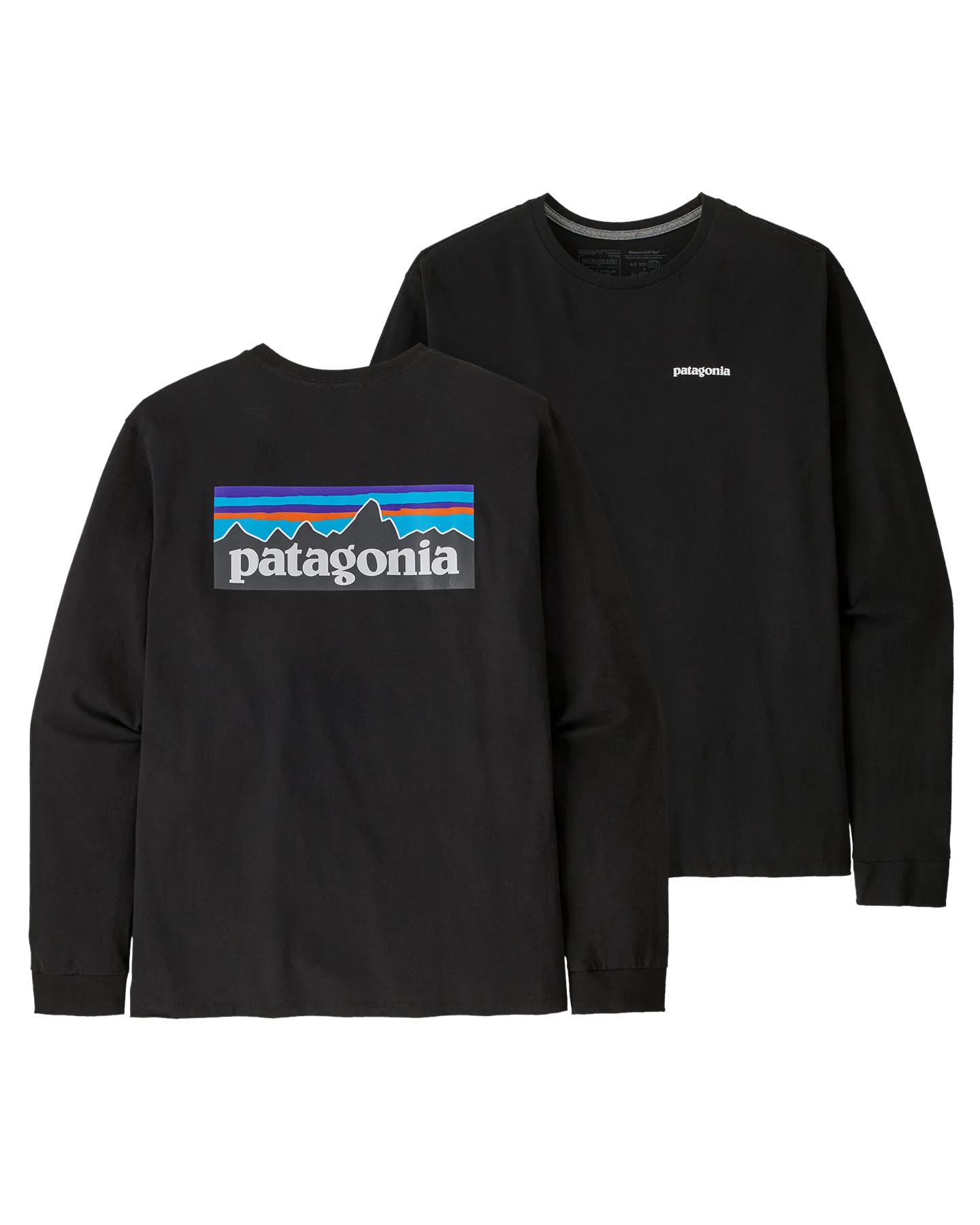 Patagonia Long Sleeve P-6 Logo Responsibili-Tee - Black