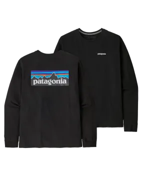 Patagonia Long Sleeve P-6 Logo Responsibili-Tee - Black