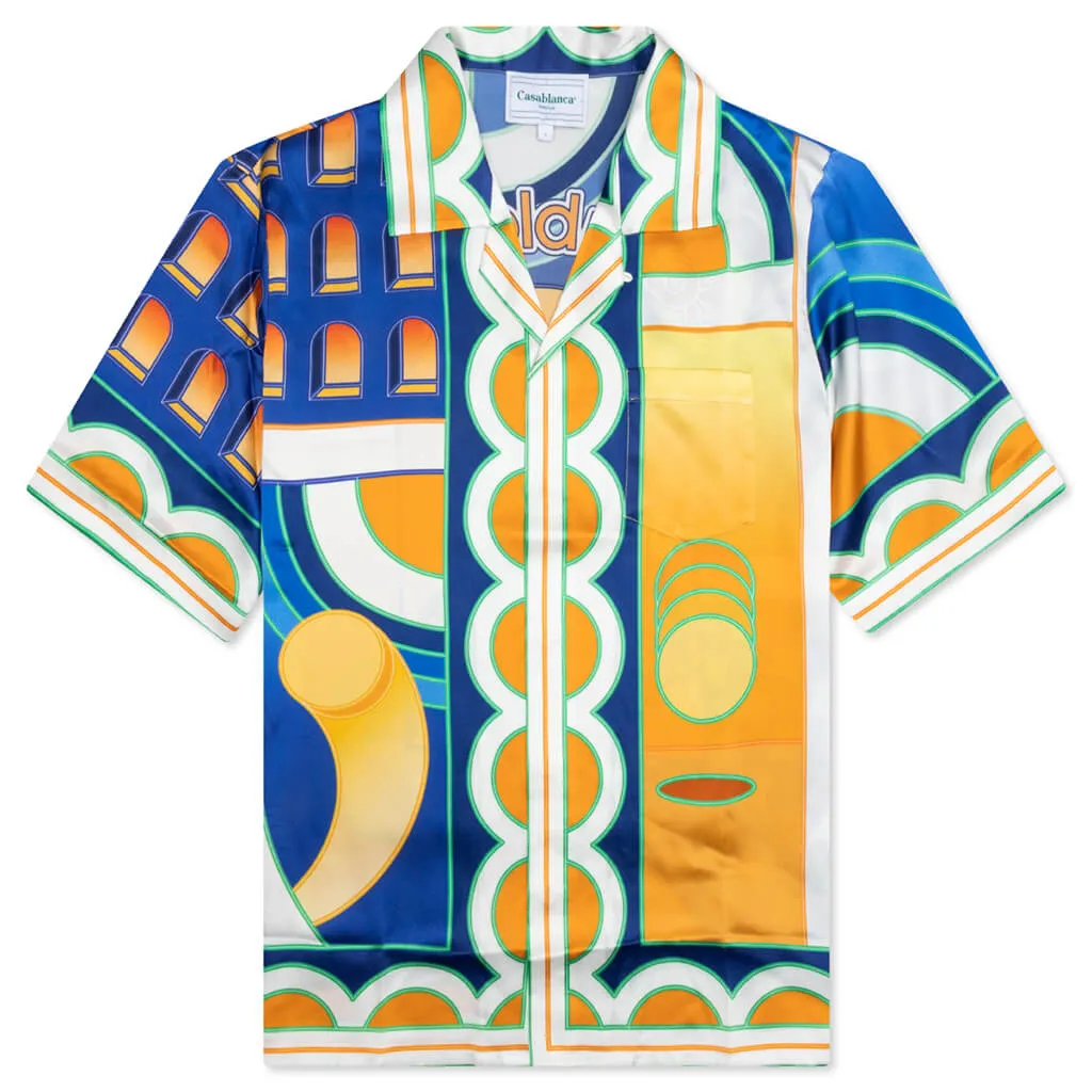 Paysage Silk Satin Shirt - Multi